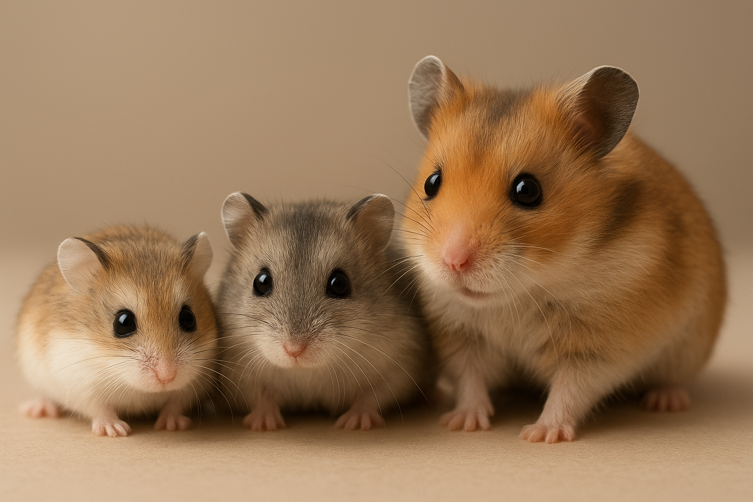 Cuidados y alimentacion roedores: hámsters Roborovski, Ruso y Sirio