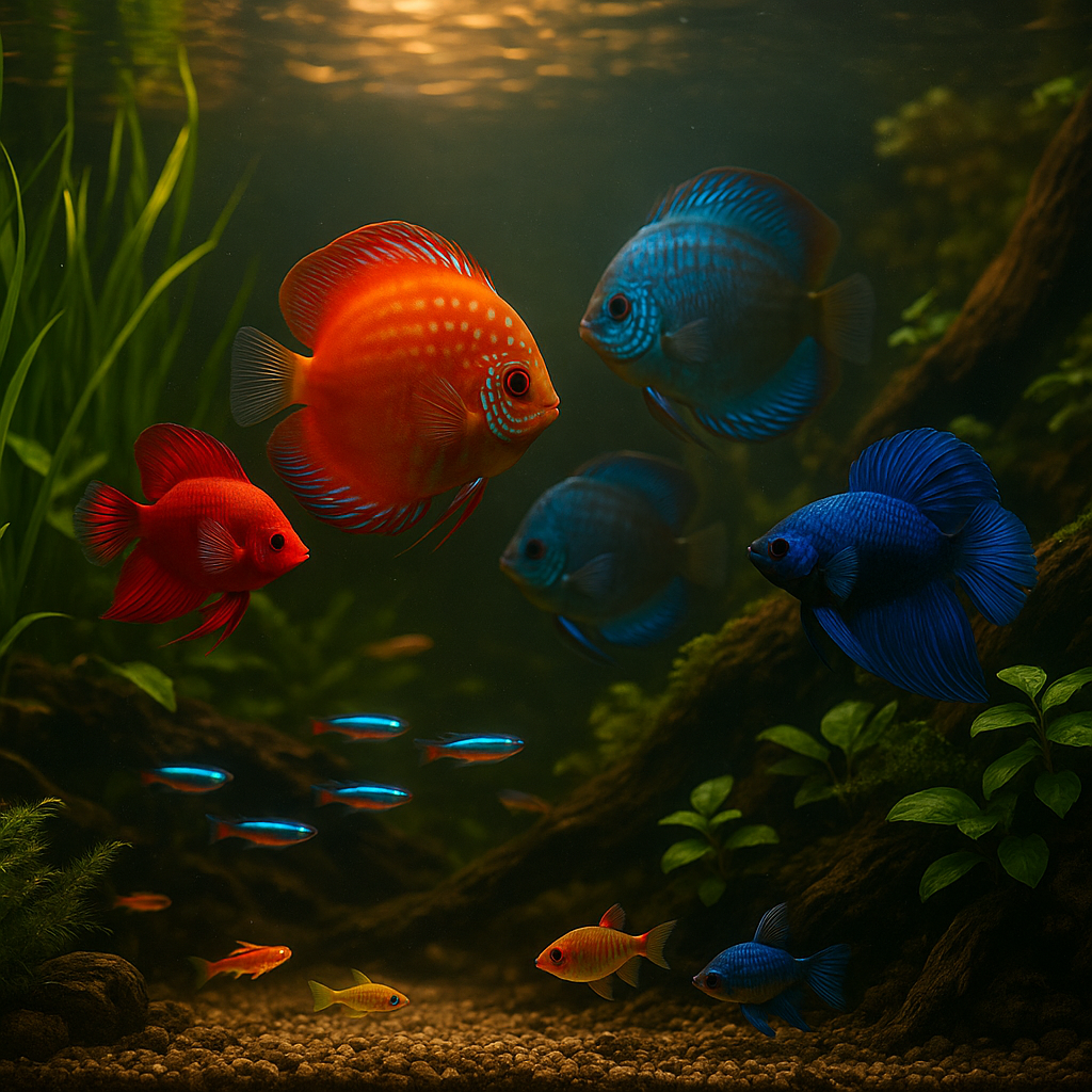 Guía de peces de Zootropic con acuario plantado cinematográfico