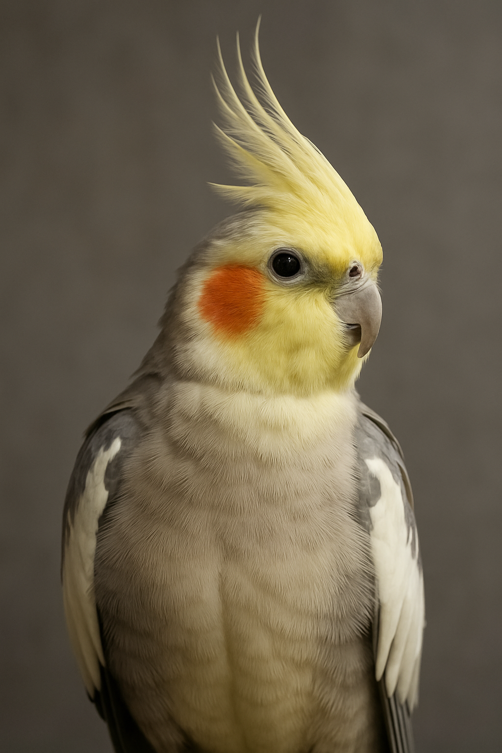 Ninfa o carolina con cresta erguida