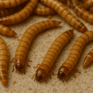Tenebrio molitor gusano de harina alimento para reptiles y pájaros en Zootropic