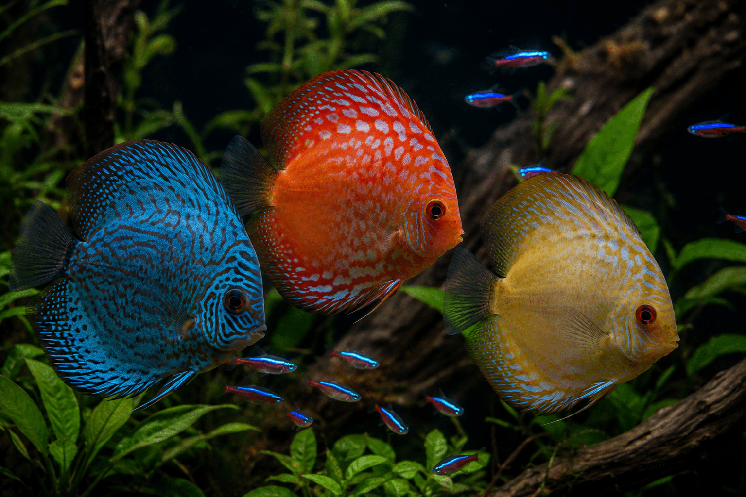 Acuario tropical amplio y maduro en Zootropic