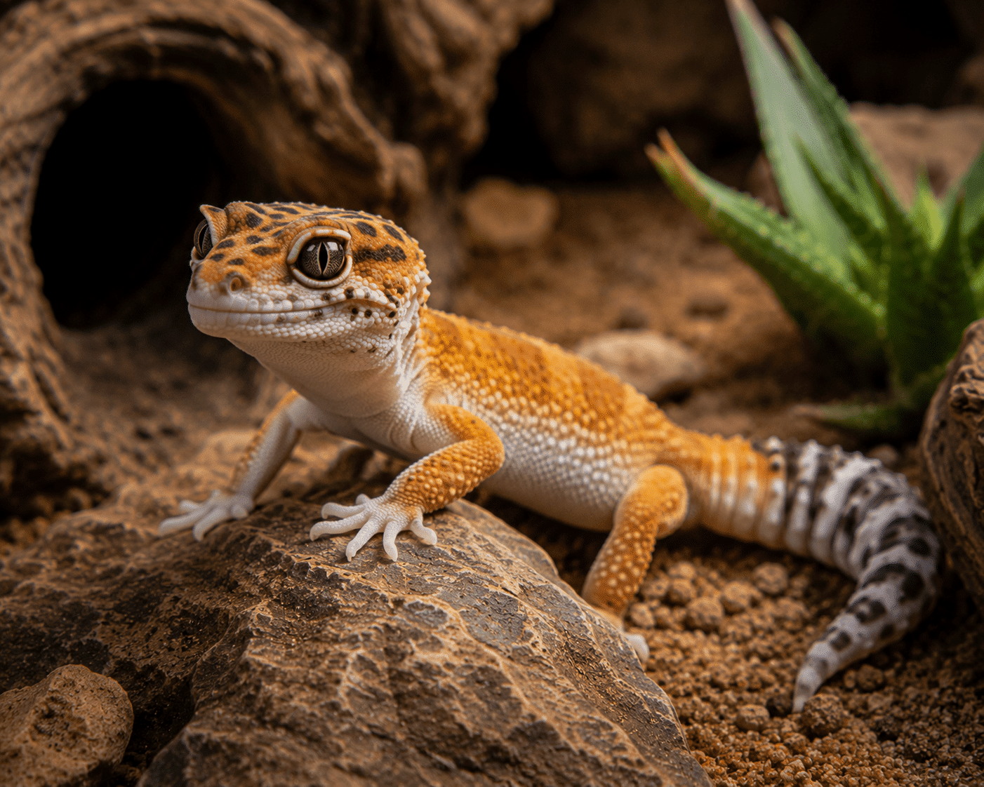 Iluminación y terrario para reptiles