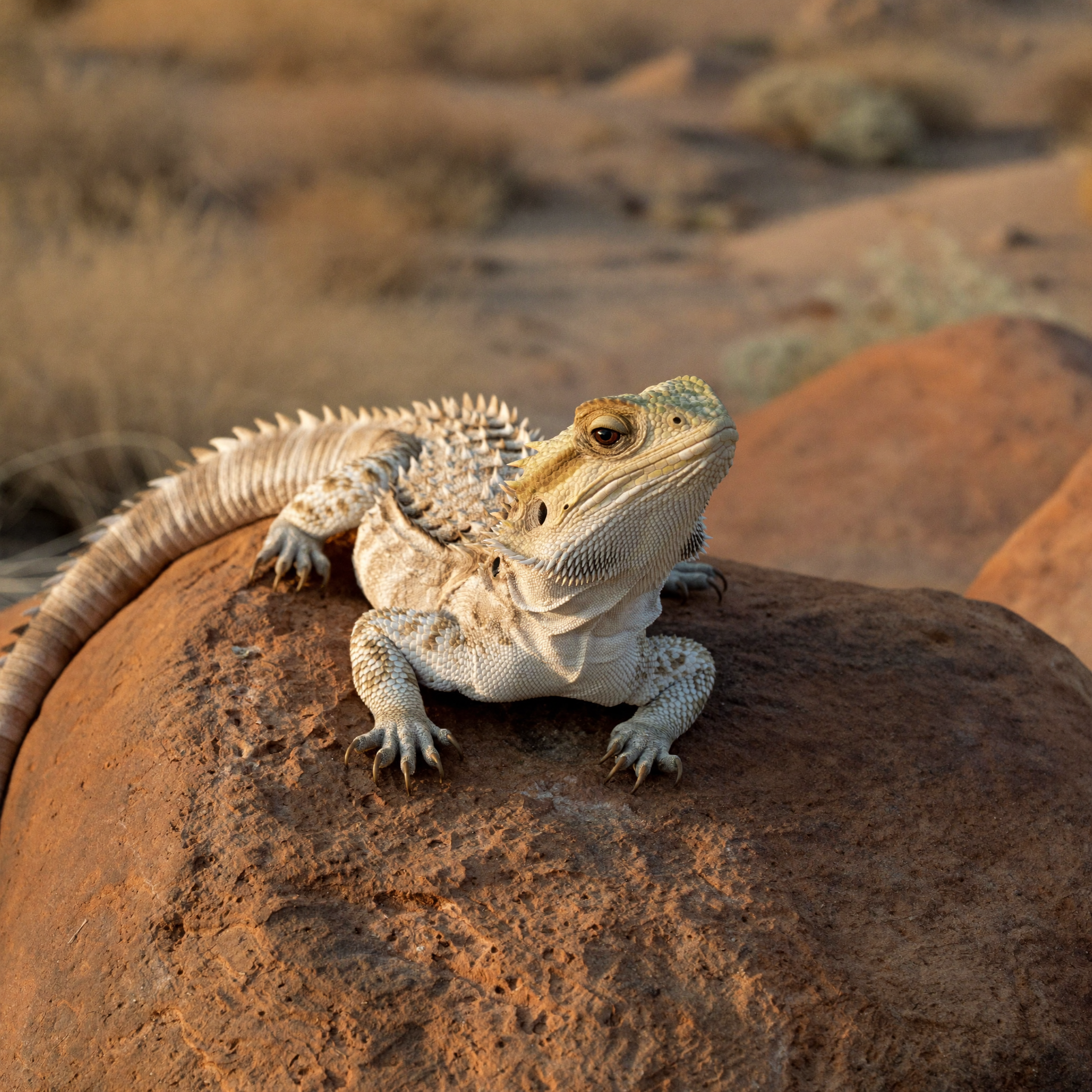 Pogona o dragón barbudo en primer plano