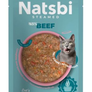 NATSBI CAT STEAMED BEEF 80 g en Zootropic Burgos