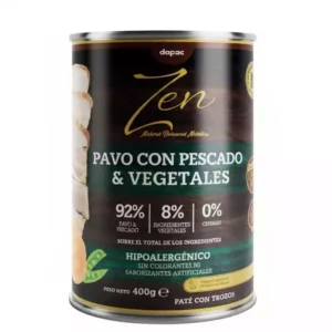 Zen paté hipoalergénico Pavo con pescado y vegetales - 400gr