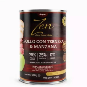 Zen paté hipoalergénico Pollo con ternera y manzana - 400gr